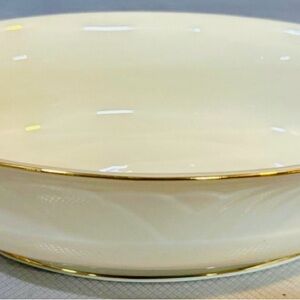 Two (2) Lenox Golden Sand Dune Serving Bowls with Gold Accent